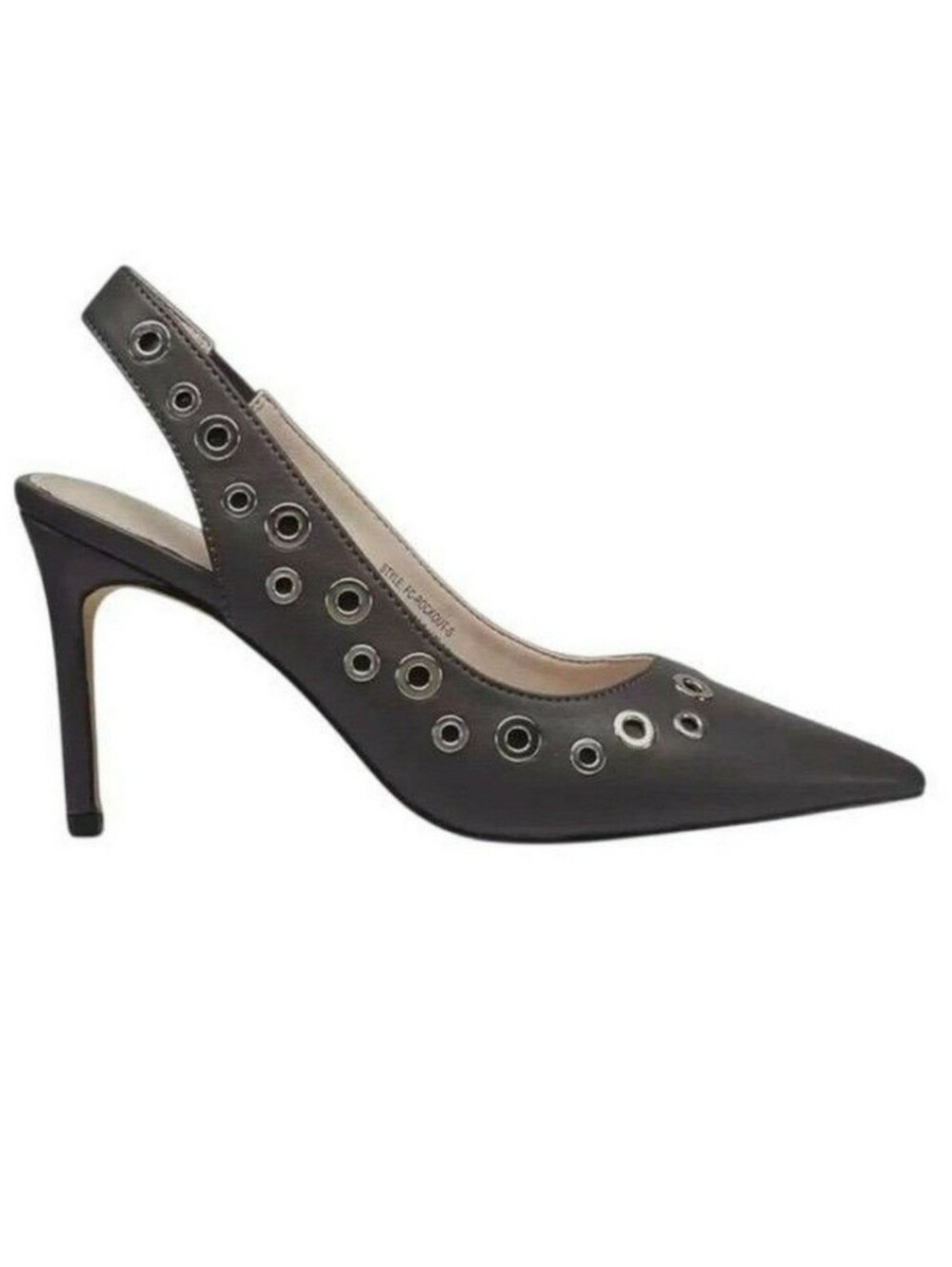 FRENCH CONNECTION: WOMEN'S ROCKOUT GRAPHITE STUDDED SLINGBACK PUMP: SIZE 7: NEW